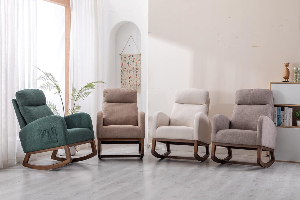 Rocking Chair,Nursing Chairs with Foot Rest for Mom, Rocker Glider Chair with...