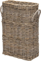 Kouboo Oval Rattan Kobo Umbrella Holder, Freestanding Umbrella Stand and Rack with Drip Tray for Home, Office or Business Entryway