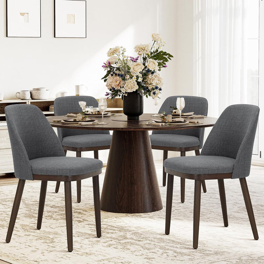COLAMY Upholstered Dining Chairs Set of 4, Modern Kitchen Chairs with Back, L...