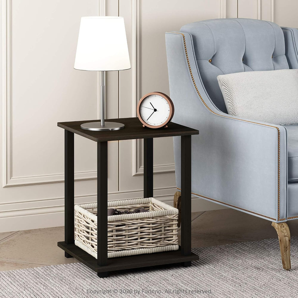 Furinno Coffee Table and End Tables Set (2 Pieces) | Blackwood and Espresso/B...