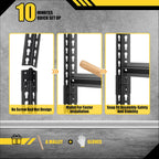 48" W Garage Shelving Heavy Duty，3000LBS Loads Metal Shelving Units and Storage,5-Tier Garage Storage Shelves Heavy Duty, Industrial Utility Shelves,48”W x 24”D x 78”H(Black)