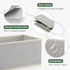 Kootek 16 Pack Drawer Organizer Clothes Dresser Organizers for Clothing | 3 Sizes Bins, Foldable, Breathable Non-Woven Fabric, Closet Organizers and Storage, Easy Assembly, Hold Baby Clothes, Nursery