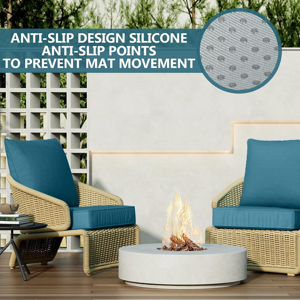 22" x 22" x 6" Outdoor Deep Seat Cushions Set - 2 Set Waterpro...