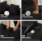 108" Modular Sectional Sofa Couches for Living Room Cloud Memory Boneless Couch No Assembly Required