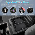 Center Console Organizer Compatible with 2025-2026 Toyota 4Runner (6th Gen) Interior Accessories, Armrest Organizer Tray Insert with Hidden Storage Box for Coin and Sunglasses