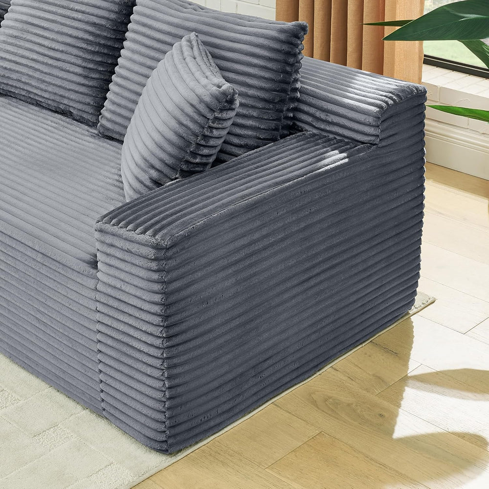ERYE 127" U-Shaped Cloud Sectional Couch Oversized Modular Compressed Se...