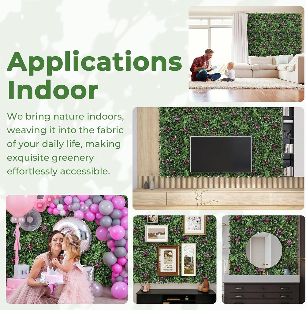 40x120 in (33.5 Sqft) Artificial Hedge Vine Roll Greenery Backdrop