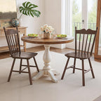LUE BONA Wooden Dining Chairs Set of 2, Windsor Dining Chair with Thickened Backrest, Morden and Mid Century Kitchen Chairs for Dining Room Farmhouse, Weight Capacity 350 lbs