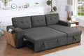 Devion Furniture Maison 4-in-1 Convertible L Shaped Couch with Pull Out Bed and Storage, Sectional Sleeper Sofa with Reversible Chaise for Living Room, Apartment, Bedroom, Office