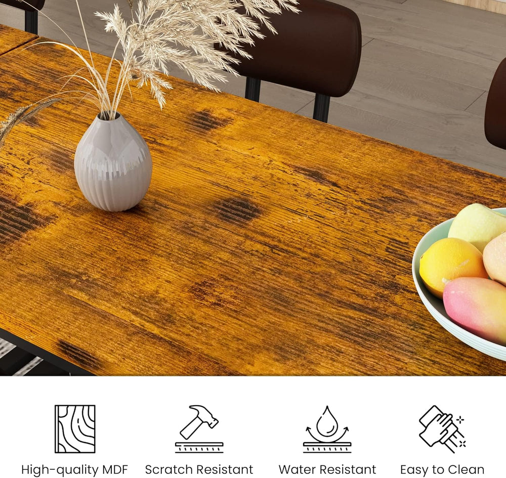 Lamerge Bar Table Set for 4 Kitchen Table and Chairs Set, Industrial Dinner T...