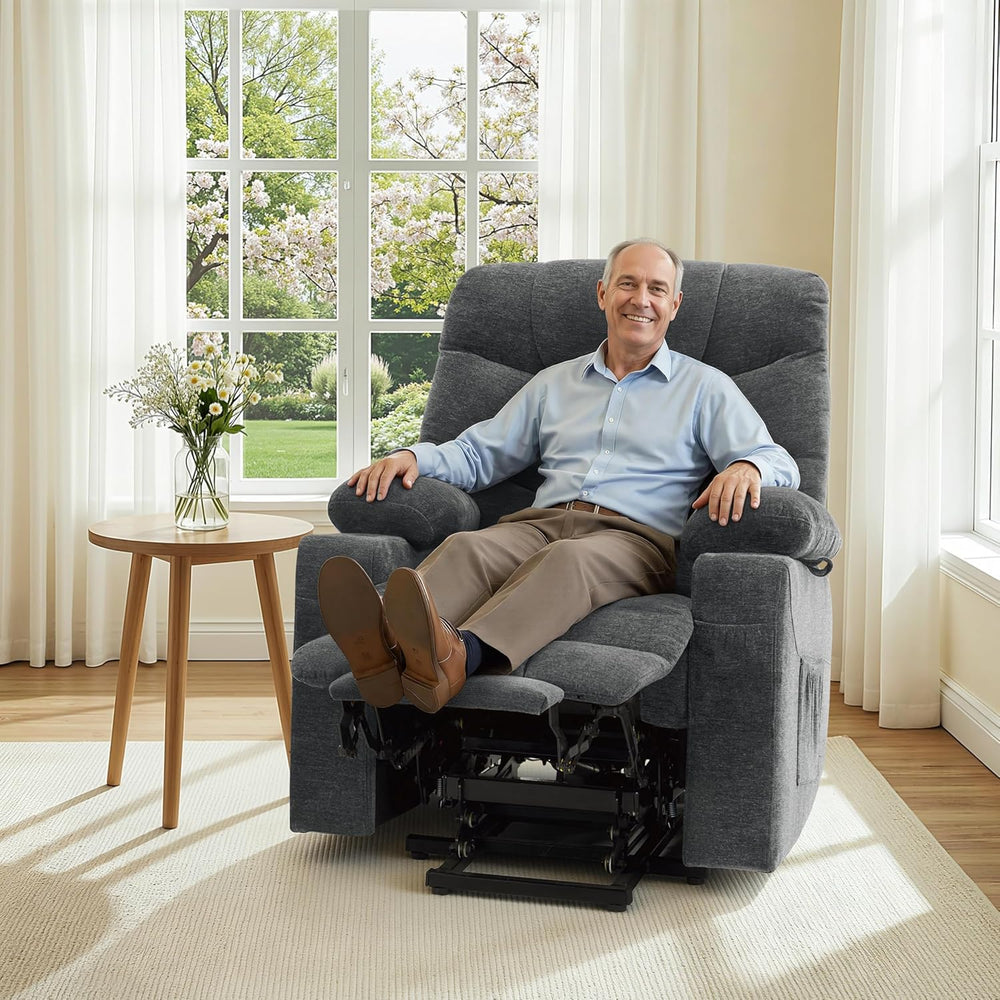 MCombo Power Lift Recliner Chair with Extended Footrest for Elderly People, F...
