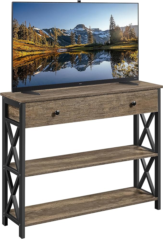 Yaheetech TV Stand, Entertainment Center with Drawer, Media Console Table for...