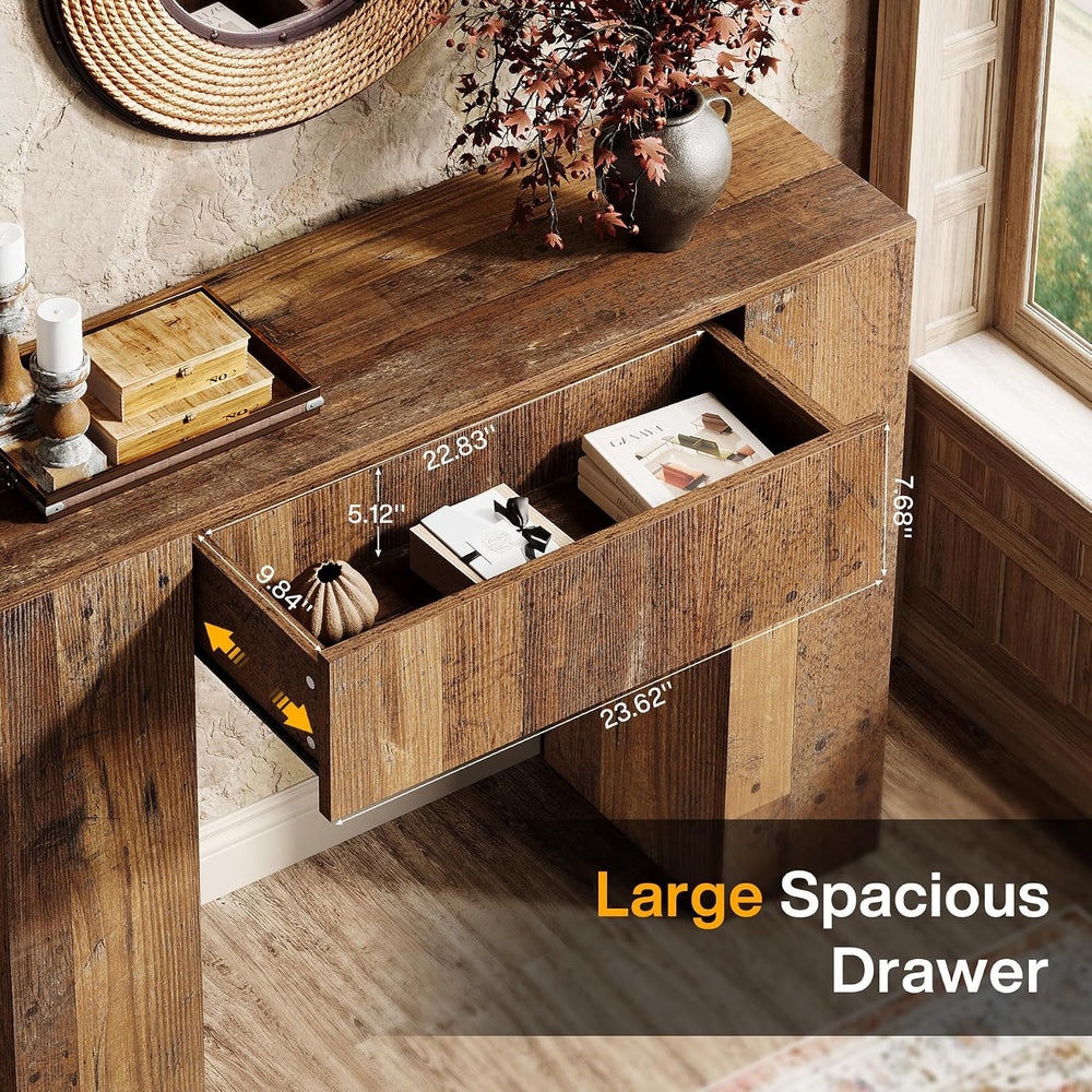 Tribesigns 39'' Farmhouse Console Table, Narrow Sofa Entryway Table w...