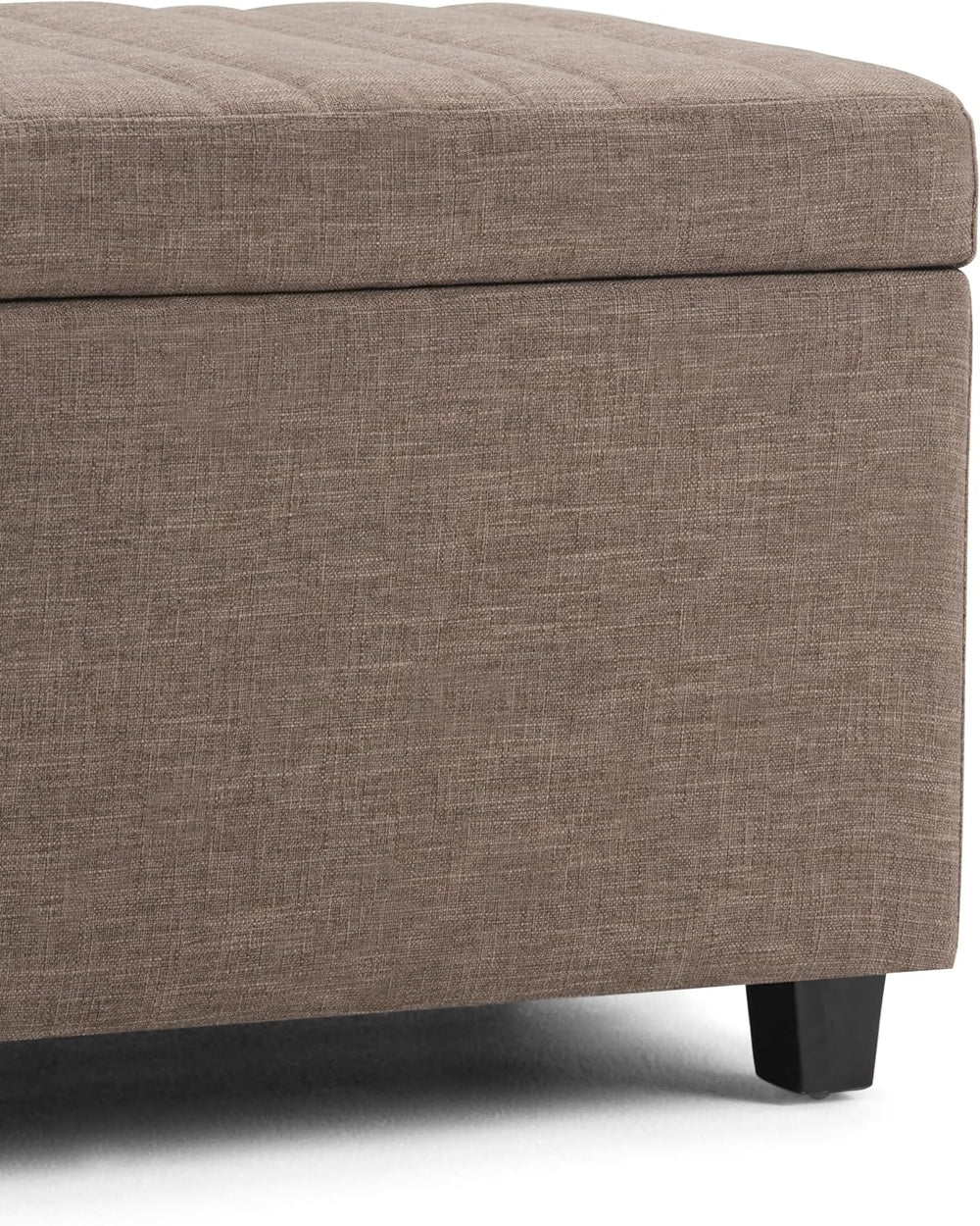 SIMPLIHOME Darcy 33 inch Wide Contemporary Rectangle Storage Ottoman Bench in...