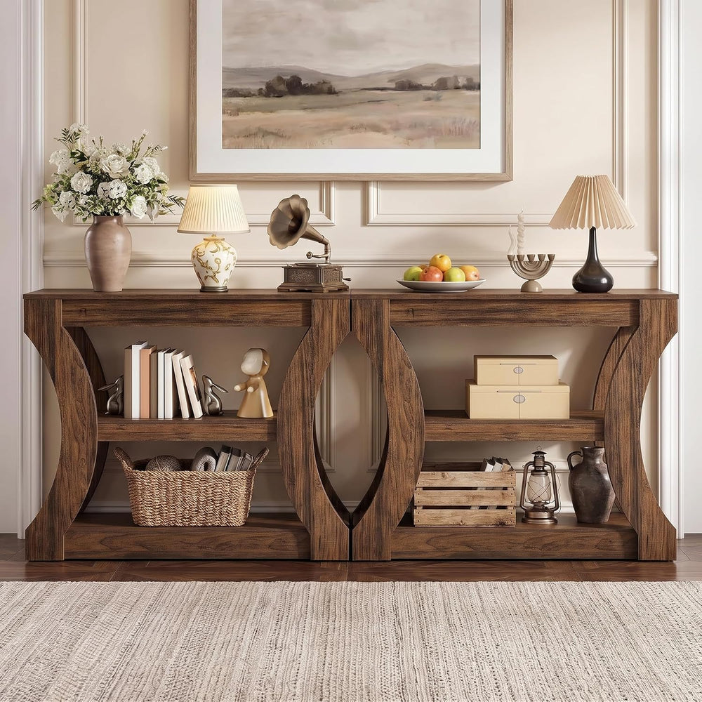 LITTLE TREE 41" Small Console Table for Entryway with Storage | Narrow S...