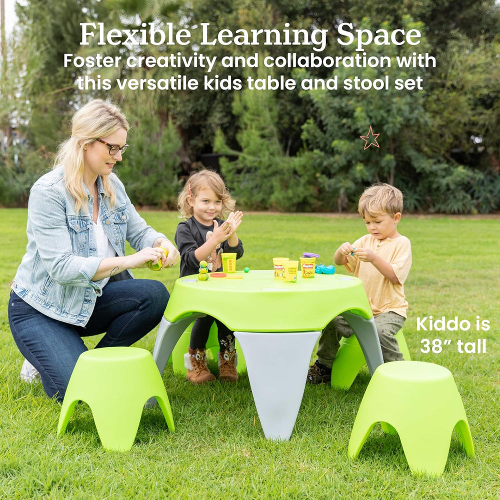 ECR4Kids Ayana Table and Stool Classroom Set, Childrens Furniture, Lime Green...