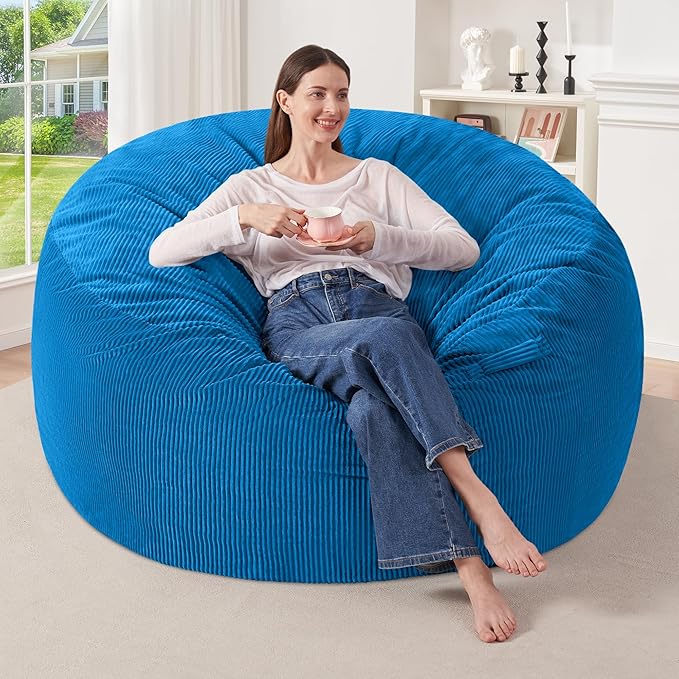 HABUTWAY 4FT Bean Bag Chair,Giant Bean Bag Chairs for Adults,Big Bean Bags wi...