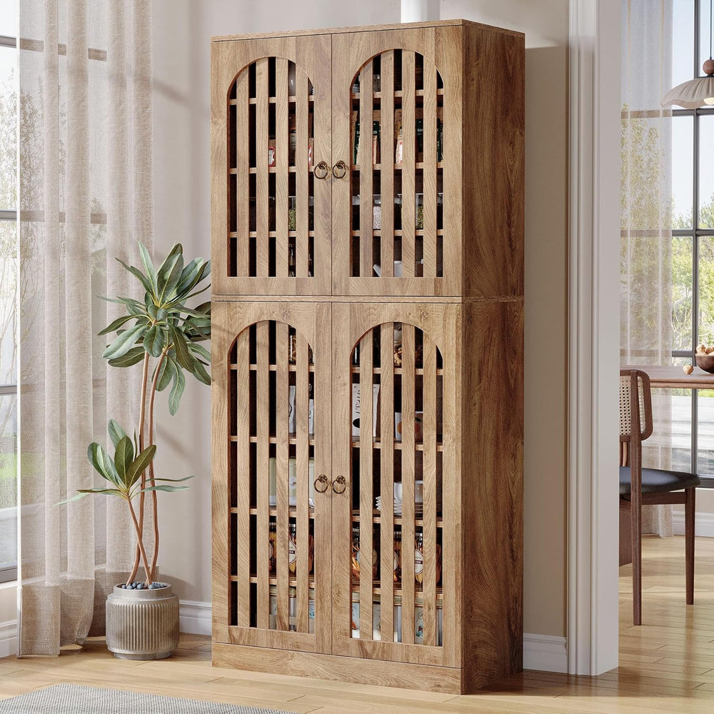 Tribesigns 70.86" Tall Kitchen Pantry Cabinet, Farmhouse Storage Cabinet...