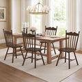 LUE BONA Wooden Dining Chairs Set of 4, Windsor Dining Chair with Thickened Backrest, Morden and Mid Century Kitchen Chairs for Dining Room Farmhouse, Weight Capacity 350 lbs