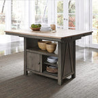 Liberty Furniture Industries Lindsey Farm Kitchen Island, W46 x D54 x H36, Light Gray