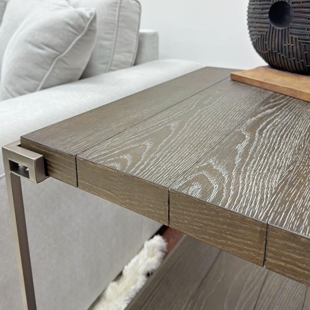 Polay Coffee Table Set with 2 Chairside Tables Metal Frame Wood | Modern coff...