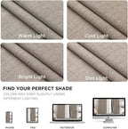 Joydeco Blackout Curtains for Bedroom - 100% Light Blocking 2 Panels Set Linen Drapes 100" W x 90" L, Thermal Insulated Room Darkening Curtains, Linen Textured for Living Room, Rod Pocket & Back Tabs