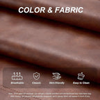 Hobestluk Bean Bag Chair Giant Bean Bag Sofa 2 Seater Bean Bag Chairs for Adults, Loveseat Floor Chair, Leather Bean Bag Chairs for Living Room Bedroom Dorm (Brown, Loveseat)