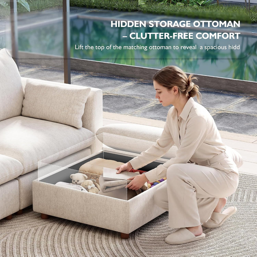 Ihanherry 152" Oversized Modular Sectional Sofa, Modern U Shaped Cloud C...