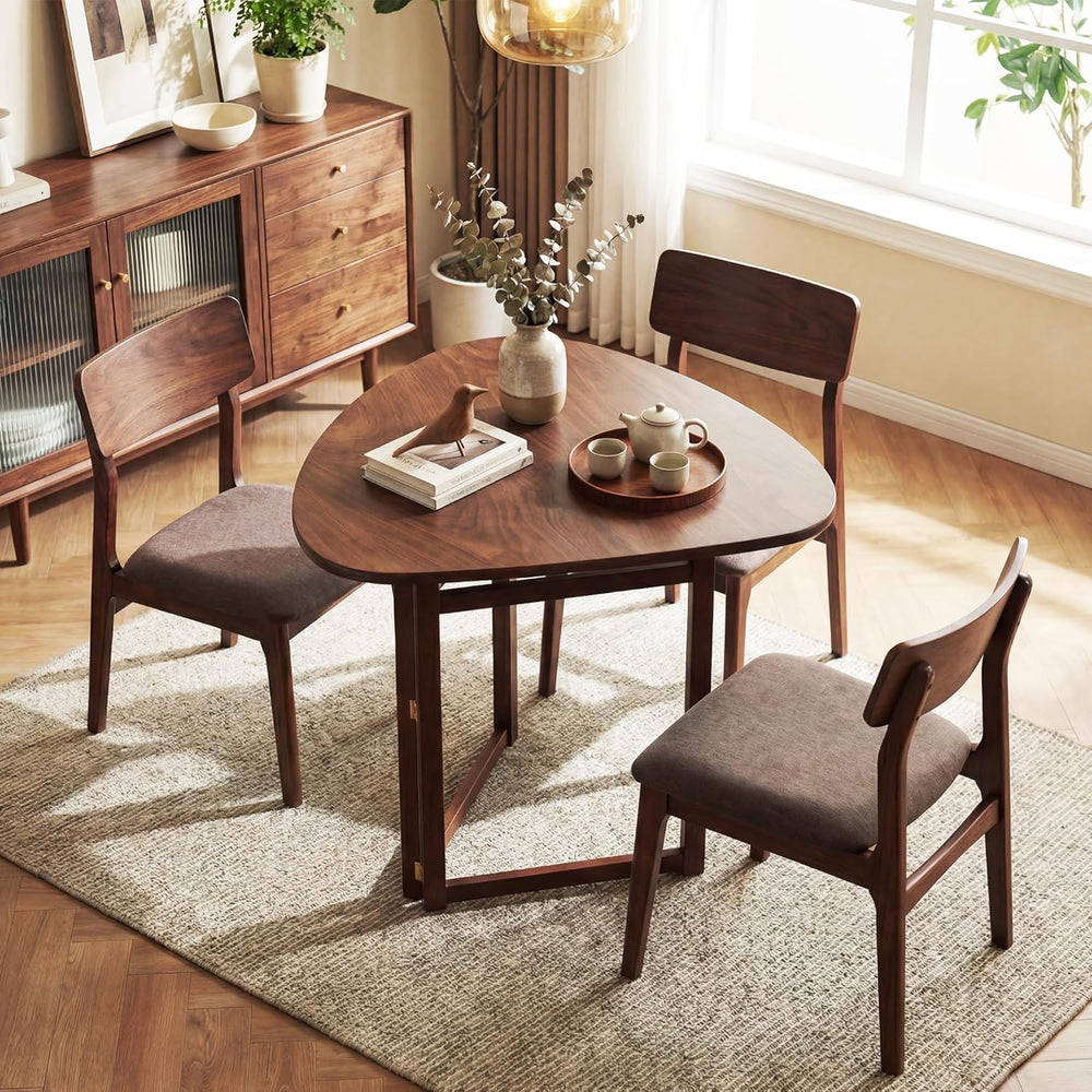 Giantex 31.5" Folding Dining Table for 2-3, Drop Leaf Kitchen Table with...