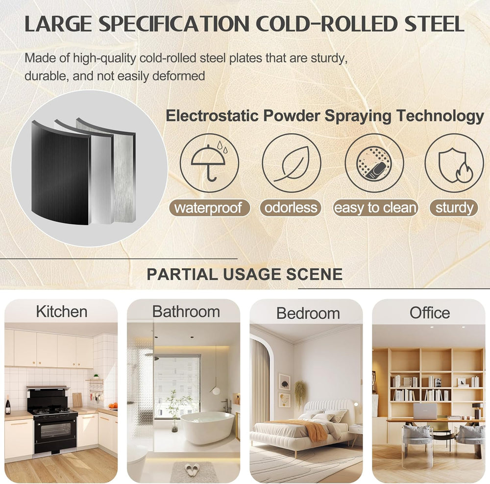 GAIOUS 71" Tall Metal Storage Cabinet with 2 Doors and 4 Adjustable Shel...