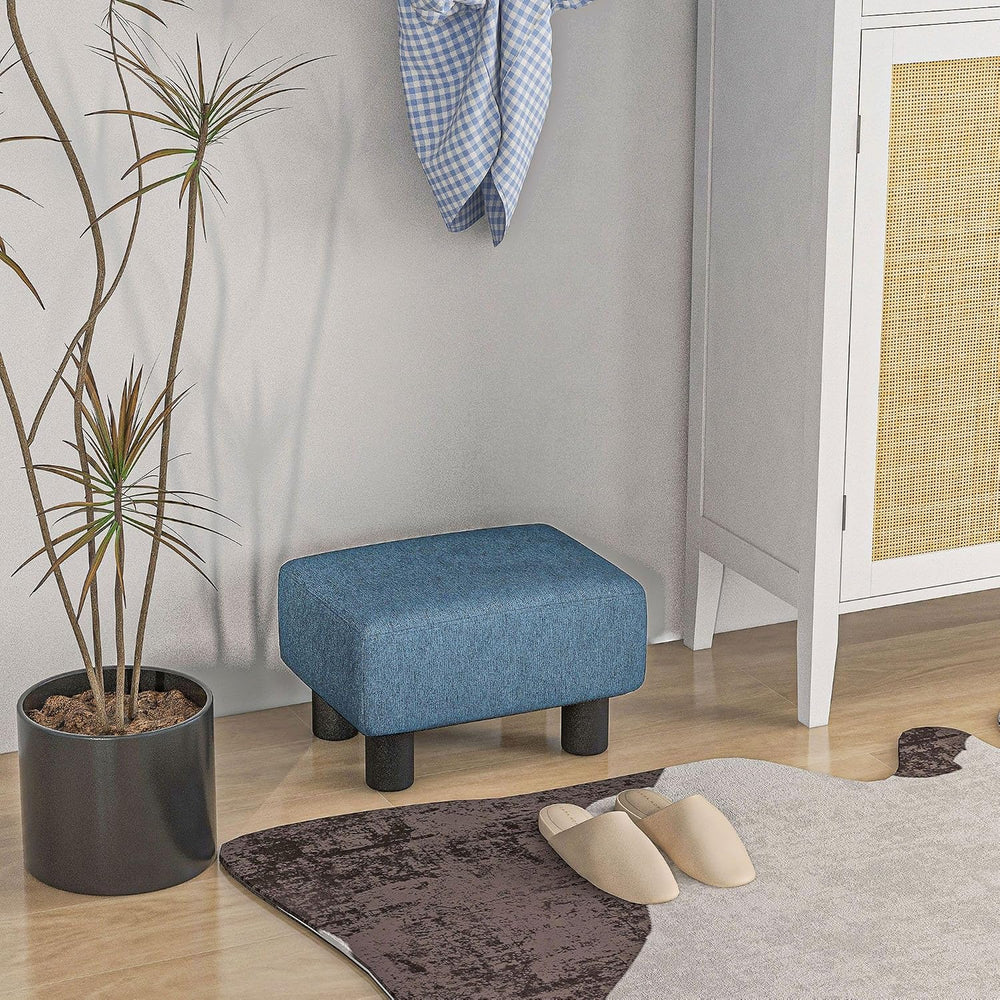 Linen Fabric Ottoman Footrest