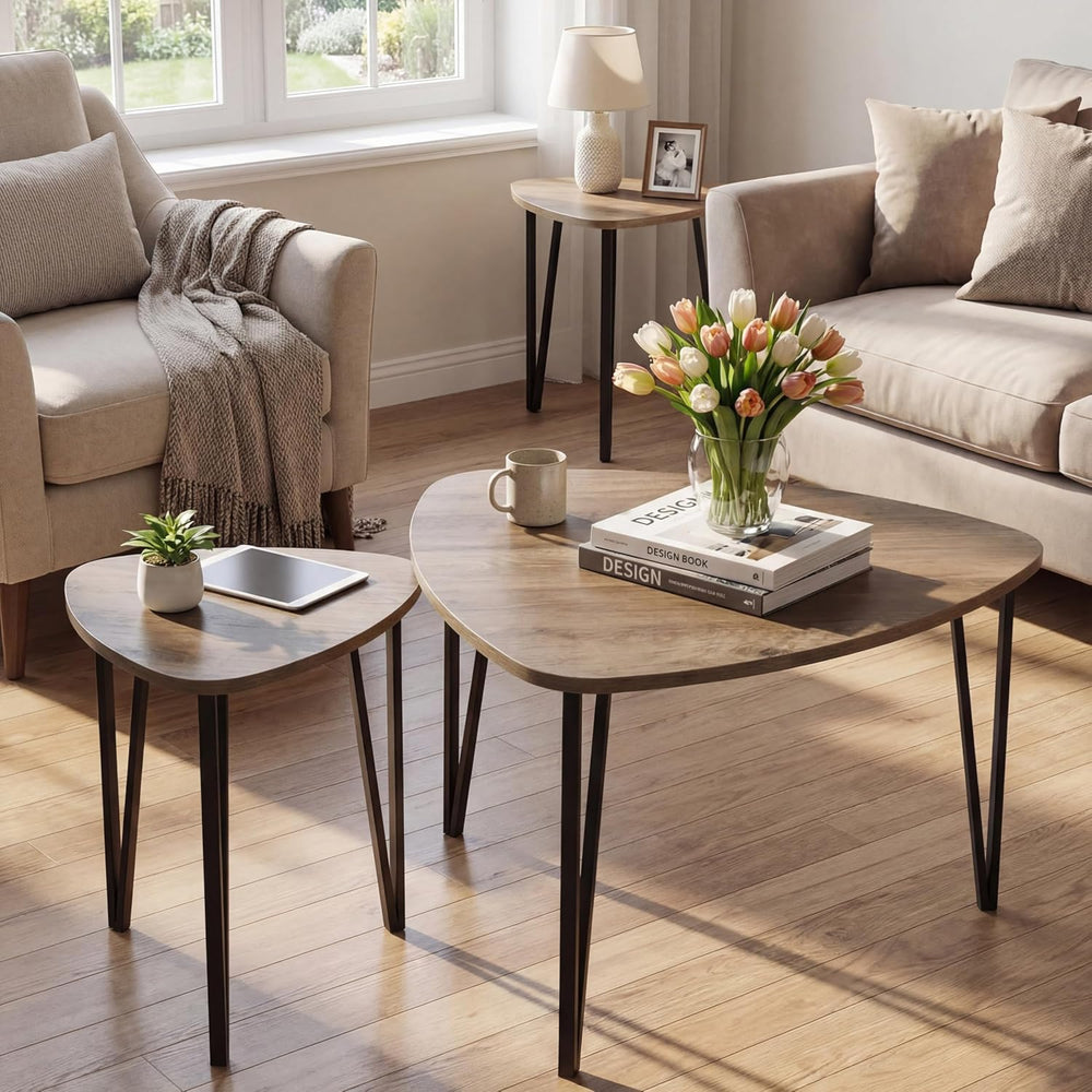 Lakeside Set of 3 Triangular Nesting Tables