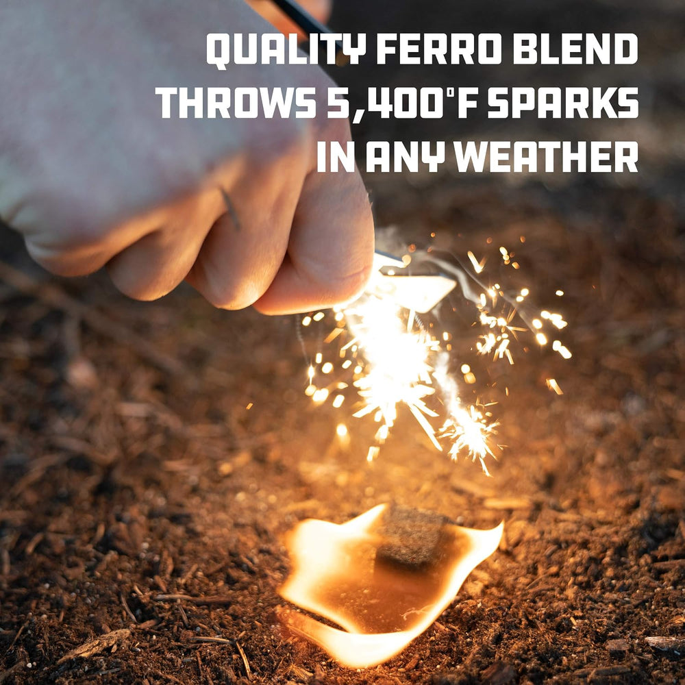 UCO Titan Fire Striker Ferro Rod Fire Starting Survival Tool with Tether and ...
