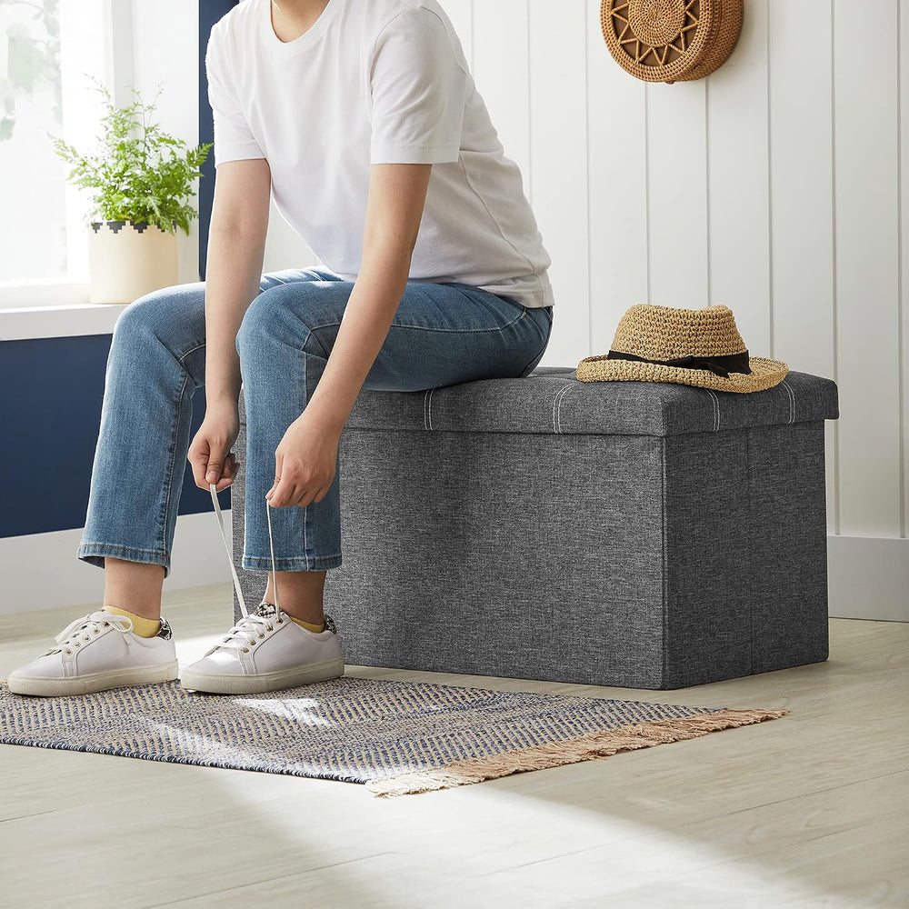SONGMICS Mazie Collection - 30 Inches Ottoman Storage Bench, 21 Gal. Folding ...