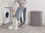 Joseph Joseph Tota 90 liter/23.8 gallon Laundry Hamper Separation Basket with lid, 2 Removable Washing Bags with Handles - Gray