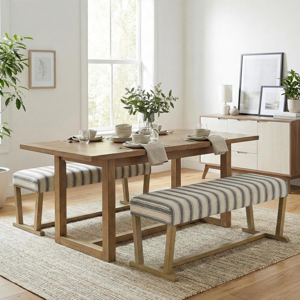 VKNOW 41" Upholstered Entryway Bench, End of Bed Bench with Cushion and ...