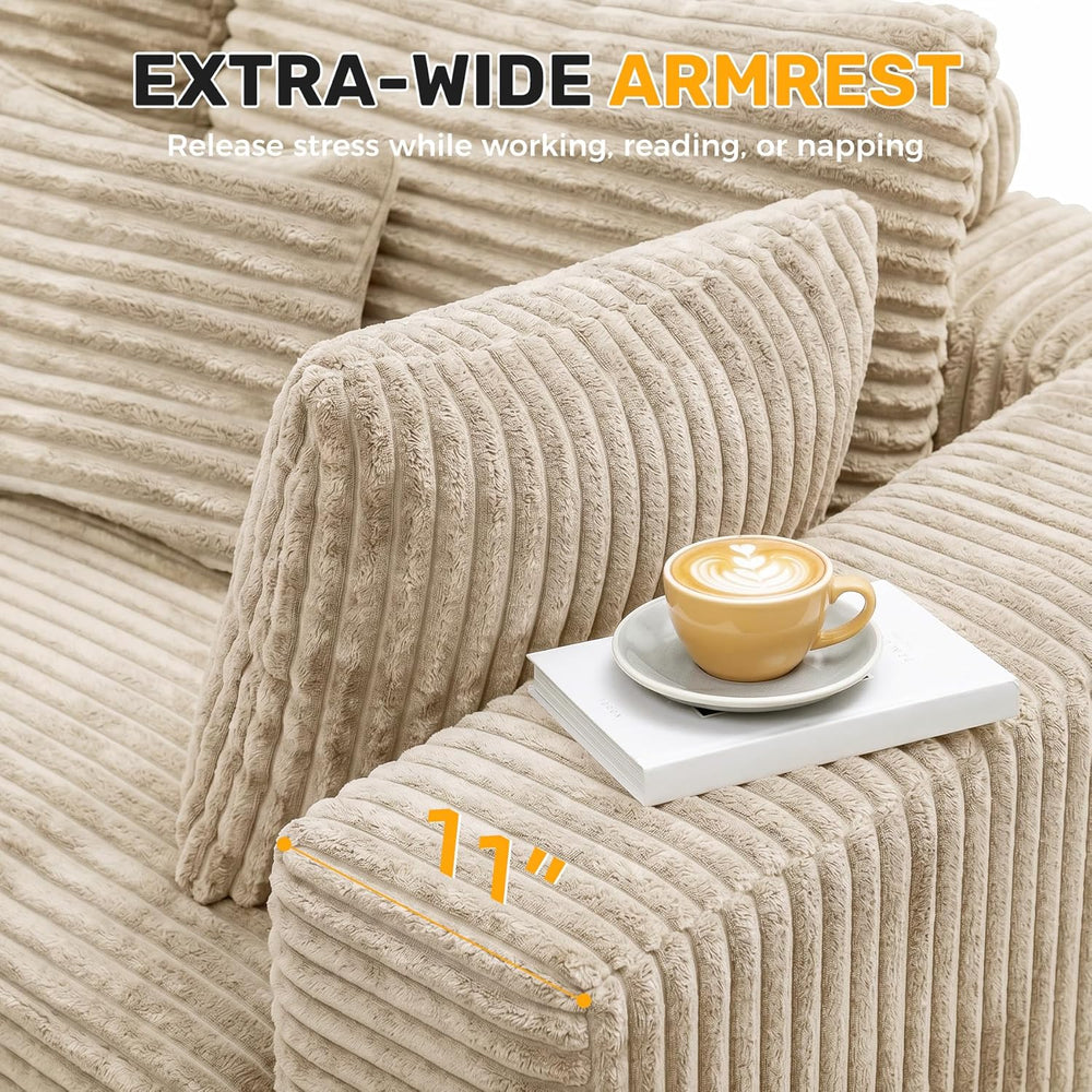 120" Oversized Round Sofa Bed, Modular Sectional Cloud Couches for Livin...