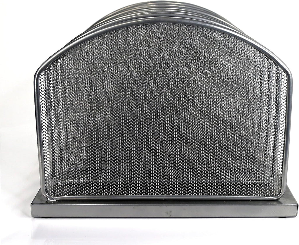 Huron 6-Slot Vertical Organizer, Black Steel Mesh