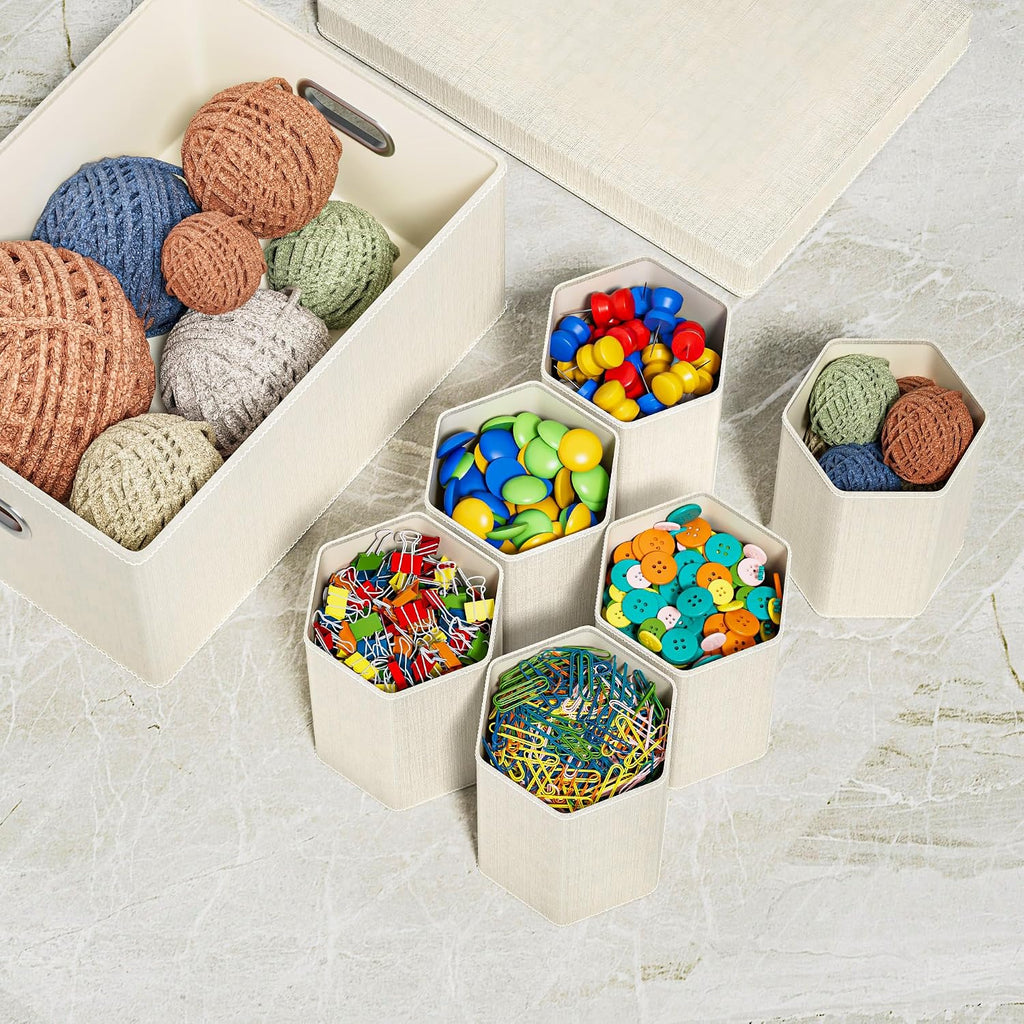 Aokeyee Marker Organizer Storage Box With Lids, Craft Organizers and Storage, Multipurpose Stackable Storage Containers For Organizing Tool, Art Supply, Crayon
