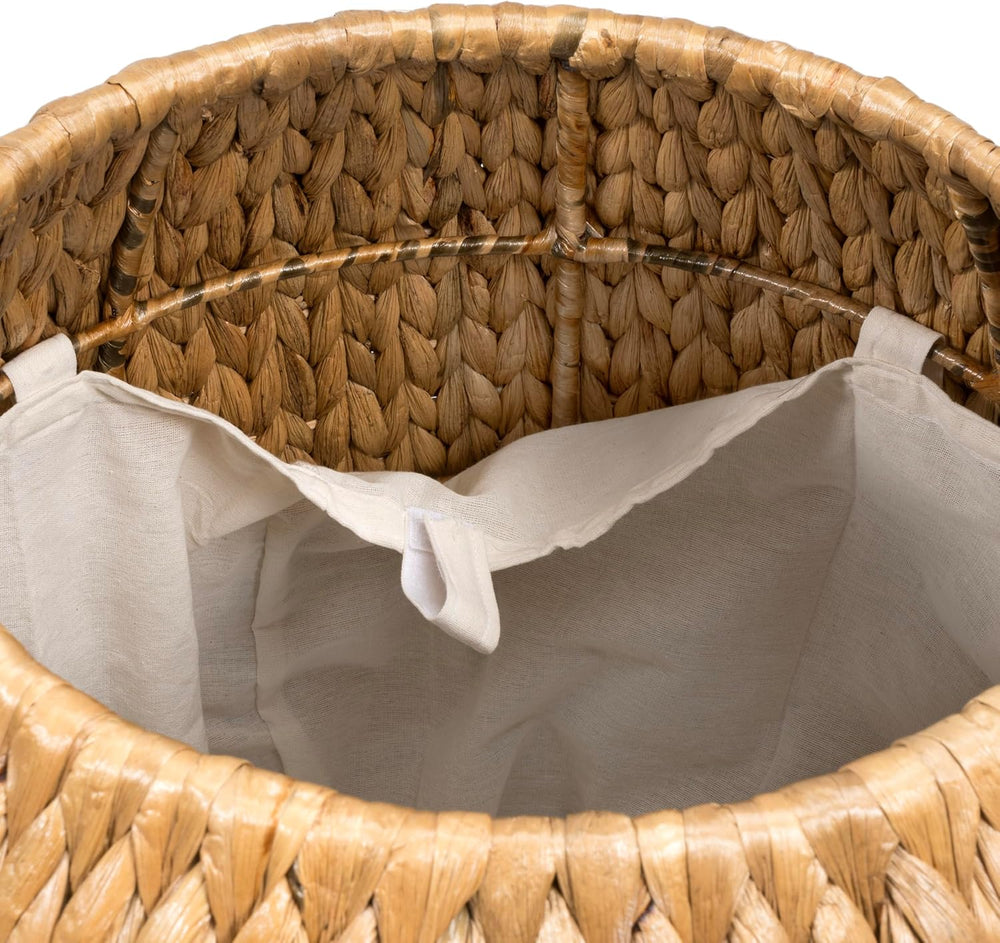 Eyely SSL1000A Noel 17" Bohemian Handwoven Hyacinth Barrel Wicker Storag...