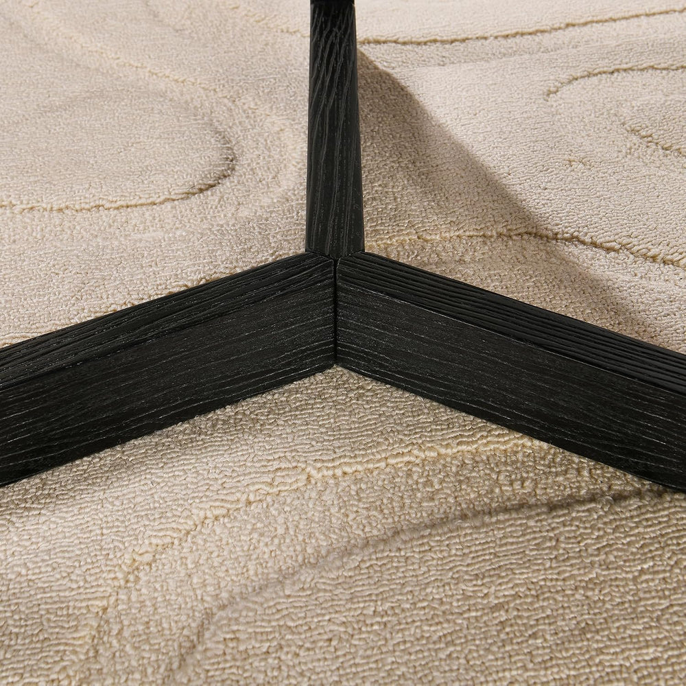 Round End Table, Farmhouse Side Table with Solid Wood Criss-Cross Legs for Sm...