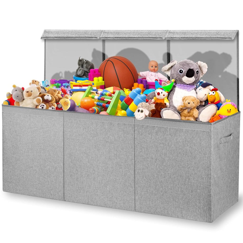 Zebra Baby Toy Storage Organizer for Kids and Toddlers, 40" x 13.5" x 16.5" - Large Collapsible Toy Chest for Living Room - Box, Bin, Organizer for Boys and Girls, Extra Big