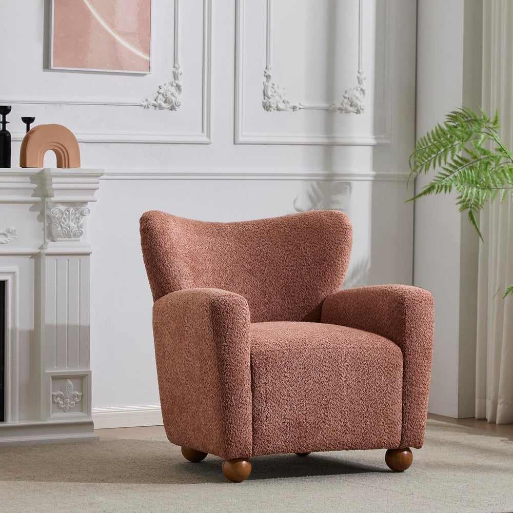 Christopher Knight Home Lindy Wingback Accent Chair, Upholstered Armchair wit...
