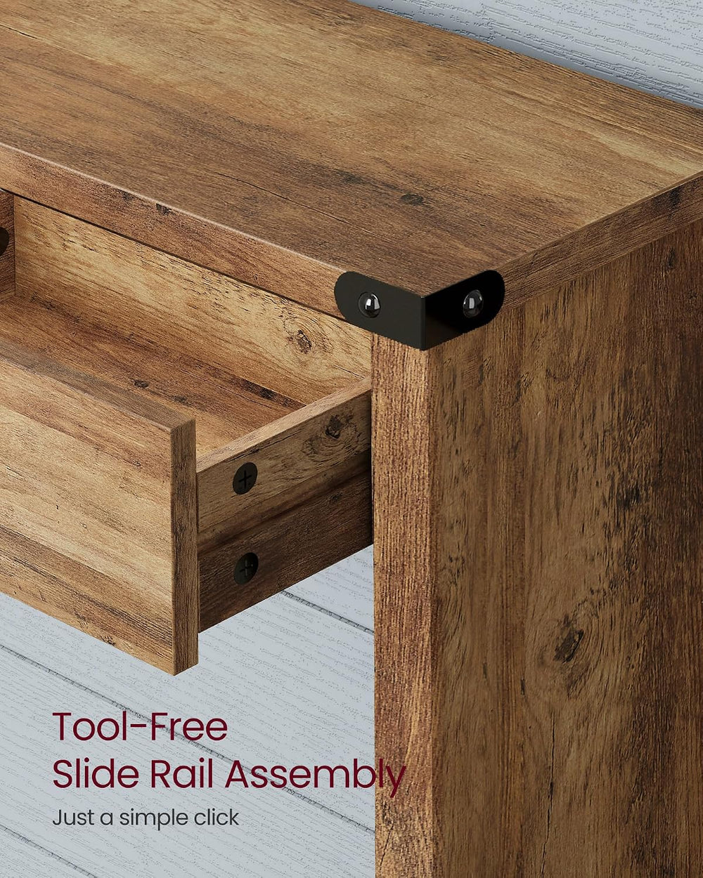 VASAGLE 63" Console Table with 3 Drawers, Entryway Table, Bottom Shelf |...