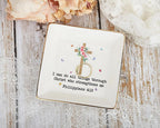 Inspirational Bible Verse Jewelry Dish,4" Ceramic Jewelry Tray Christian Gifts for Women, Religious Gifts for Mom, Daughter, Sister, Friends - Birthday, Confirmation, Catholic Gift for Her, Teen Girls