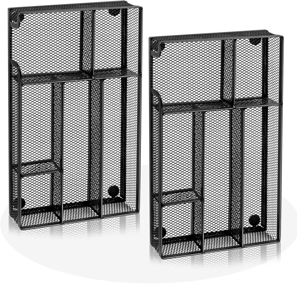 Desk Drawer Organizer, Office Drawer Divider Organizer Tray with 6 Compartments, Metal Mesh Desktop Organization and Accessories for Stationery Makeup Kitchen Toolroom School ＆ Office, 11x6.1x1.38 in