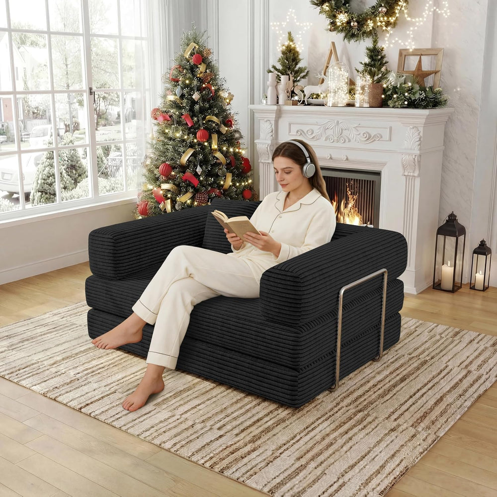 BSHOMGI Convertible Futon Sofa Bed, Couch for Living Room,Modular Futon Couch...