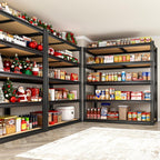 40" W Garage Shelving 2250LBS Storage Shelves Adjustable Metal Shelving 5 Tier Garage Utility Rack Shelf for Warehouse, Pantry, Closet, Kitchen 72.2" H x 40" W x 20" D, Black