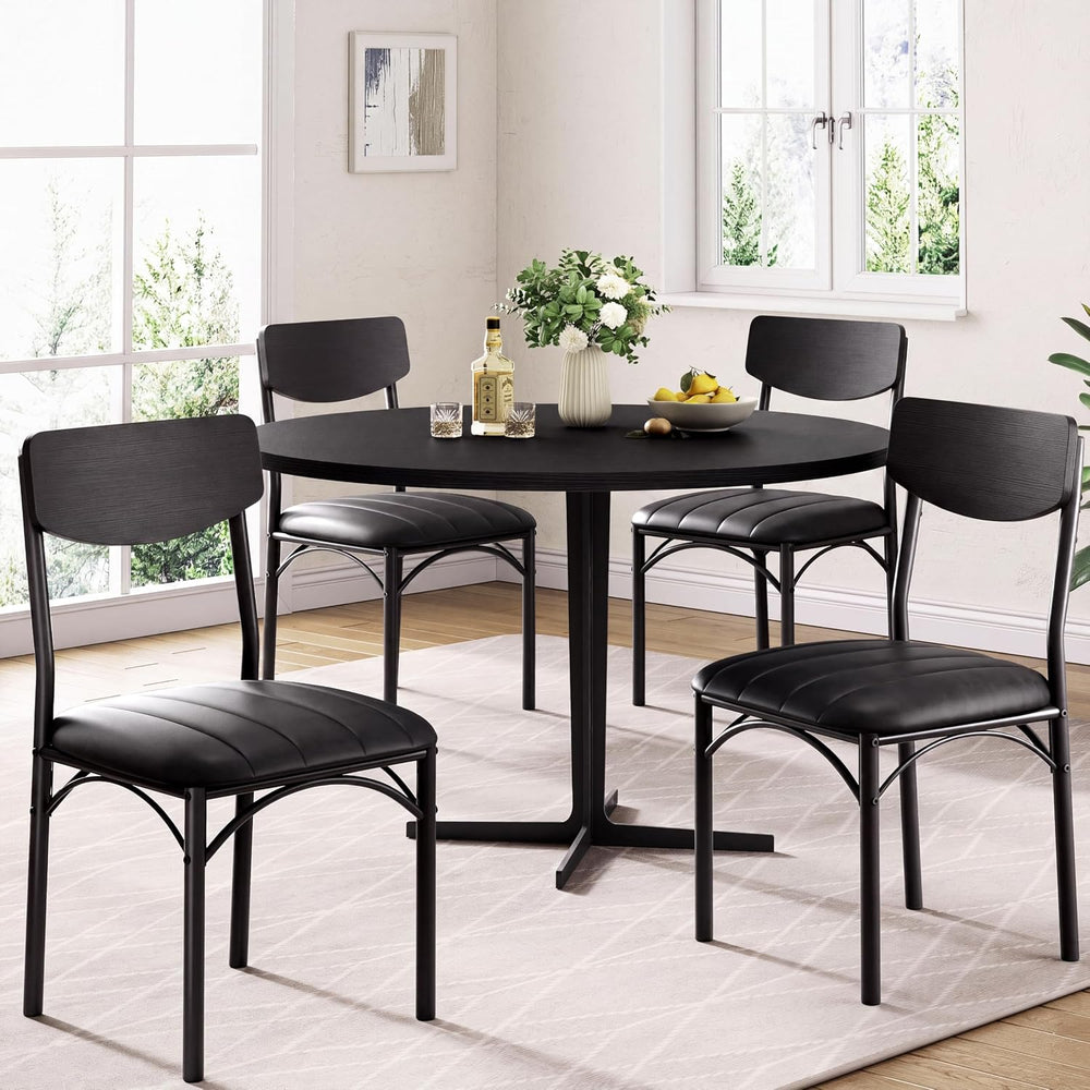 Jocoevol Dining Chairs Set of 4 - Upholstered Dining Room Chairs with PU Leat...