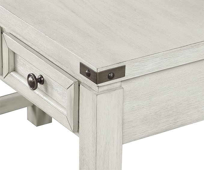 OSP Home Furnishings Baton Rouge Traditional Home Office Writing Desk, Champagne Oak